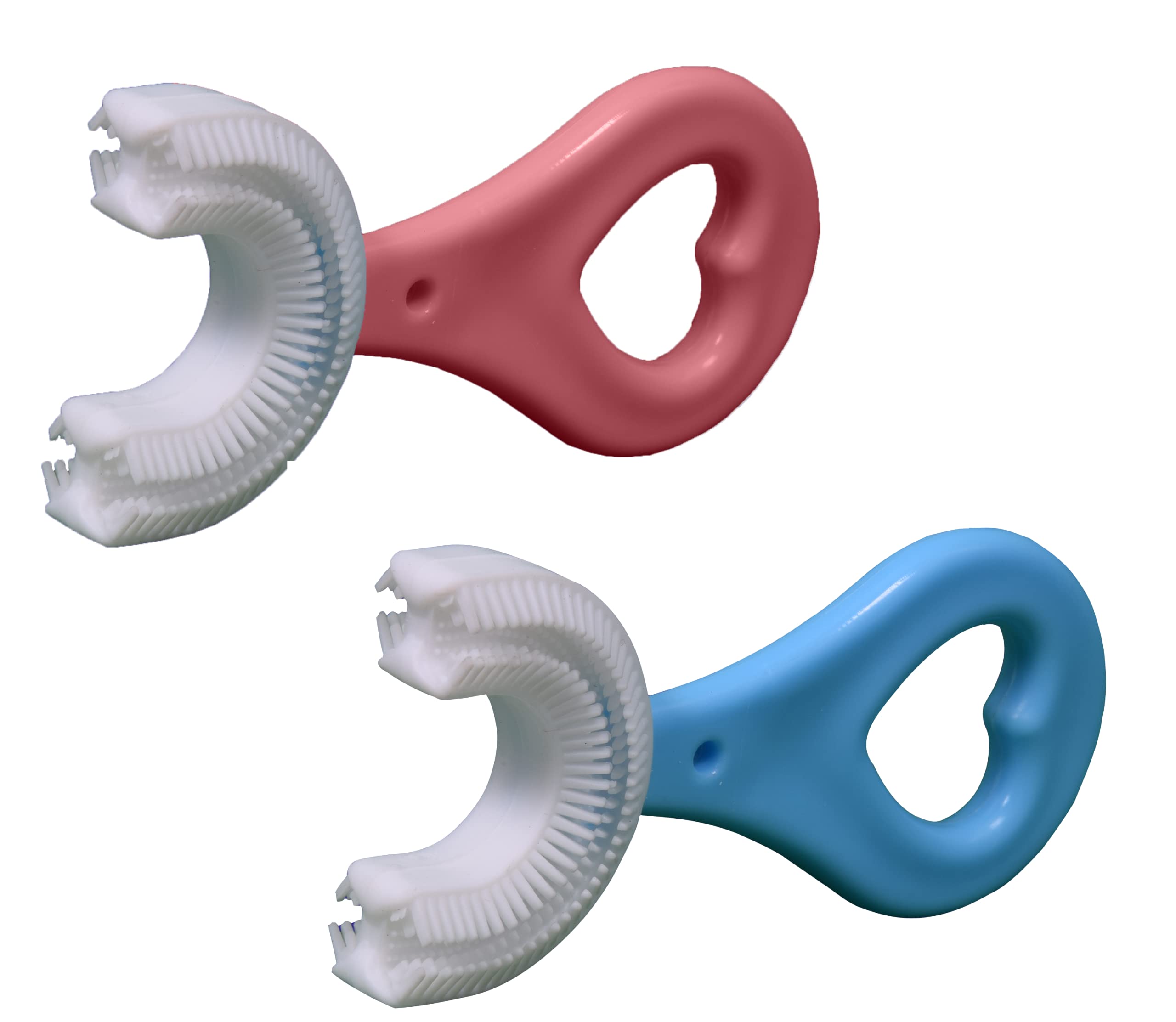 Seven Heaven - U Shaped Toothbrush for Kids Manual Toothbrush for Kids Children Infant Toothbrush (Blue)