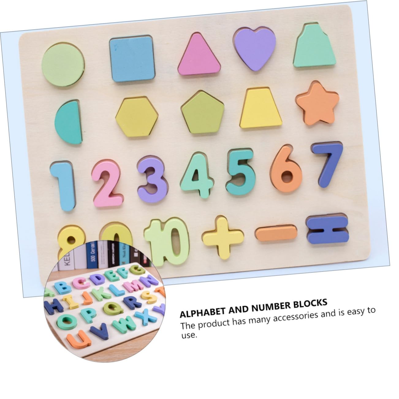 ORFOFE Educativo de Bloques Número y Alfabeto para Puzzles Infantiles Coloridos para Reconocimiento de Letras y Números Regalo Didáctico para Bebés y Preescolares