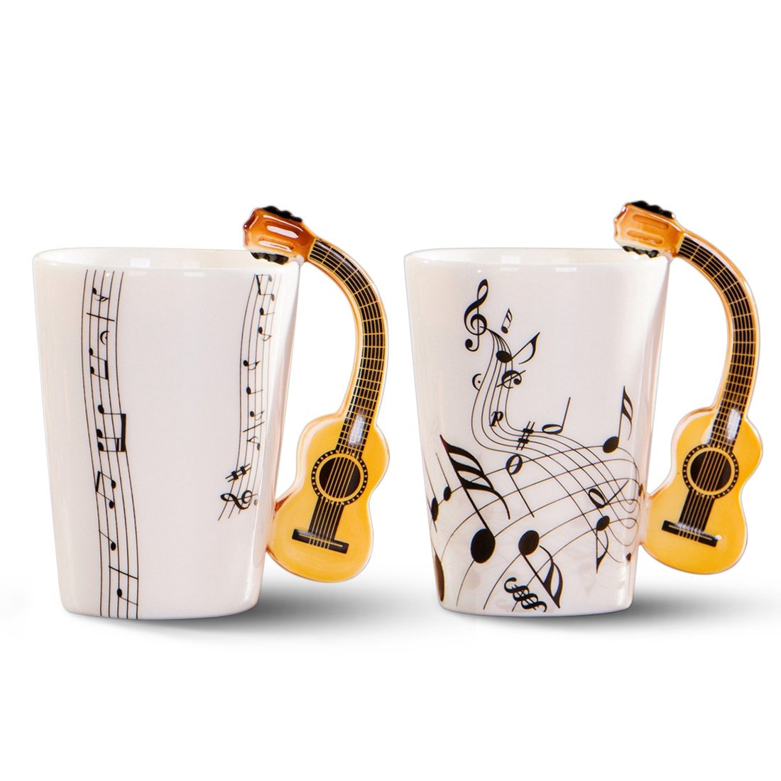 de Ceramica del Manejar de la Guitarra de la Novedad Creativa Espectro Libre de te de Leche cafetaza de la Personalidad Regalo Instrumento Musical Unico