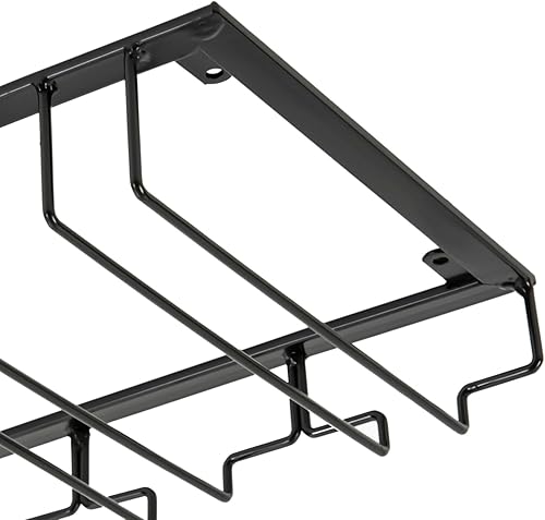 Miniatura 7 de Estante para copas de vino, 8 filas debajo del gabinete, soporte para copas de vino, organizador de almacenamiento para copas de vino, para bar,