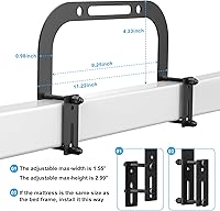 Vista 4 de YUOROS - Tapón deslizante para colchón, agarre de colchón antideslizante para marco de cama de metal, barra de retención para evitar que