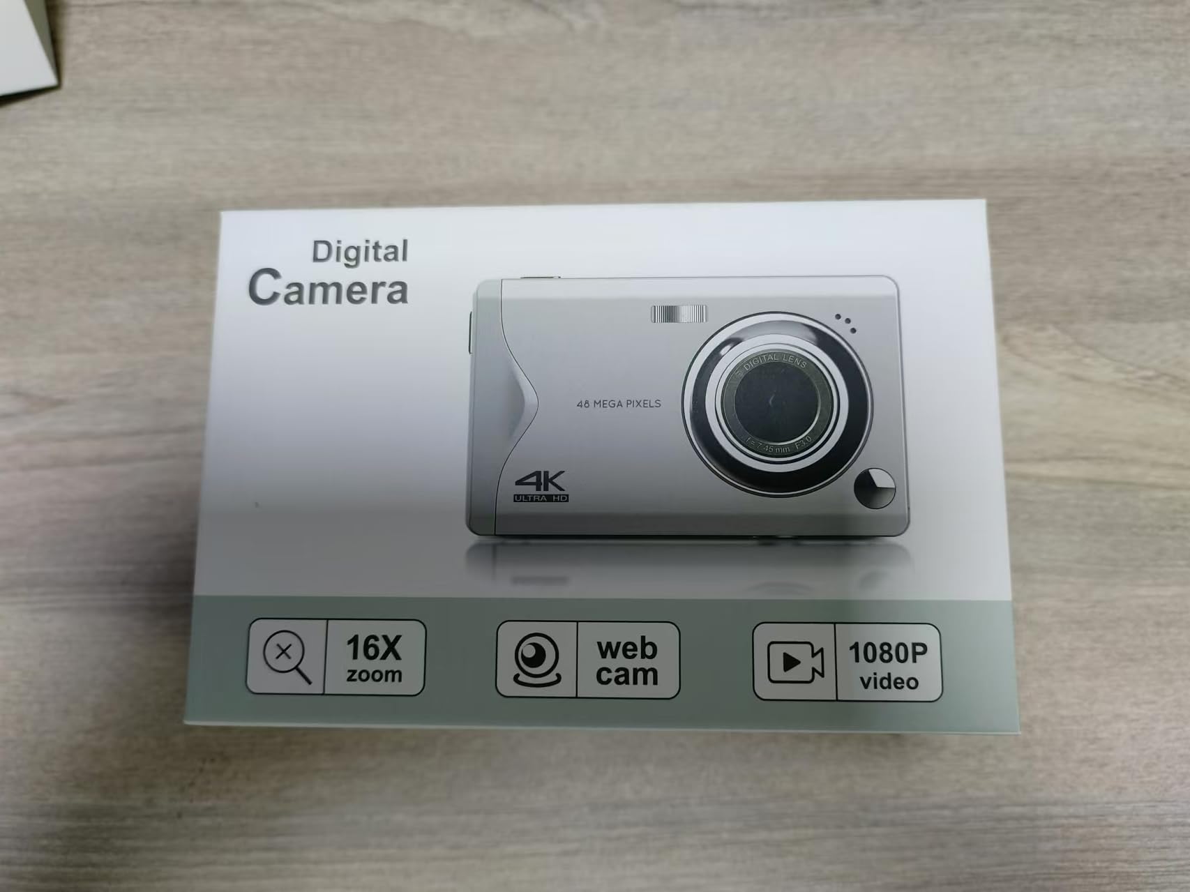 Cámara Digital 4K HD 1080P 48MP - Compacta Con Tarjeta SD 32GB, Pantalla LCD, Zoom Digital 16x Para Principiantes (Rosa)