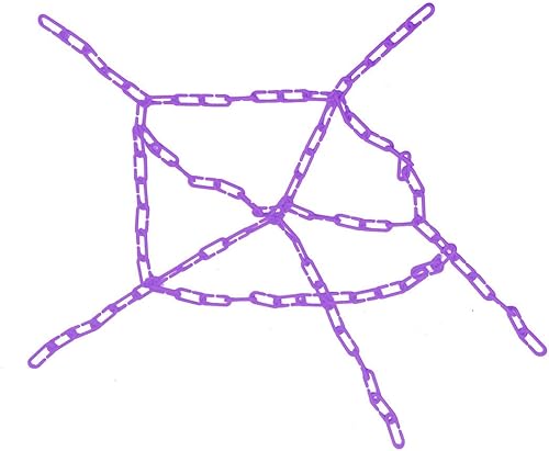 Miniatura 4 de 200 eslabones de cadena de plástico púrpura Juguetes educativos STEM con clip en C y accesorios de jaula de pájaros para periquitosplaneadores de