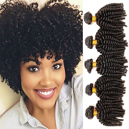 Aliglossy Afro hair Mongolian afro kinky curly hair, 3 bundles 100% Unprocessed 8A Human Hair Bundles Virgin Hair Short Hairstyles Funmi Hair Extensions Natrual color 100G/PC (10 10 10)