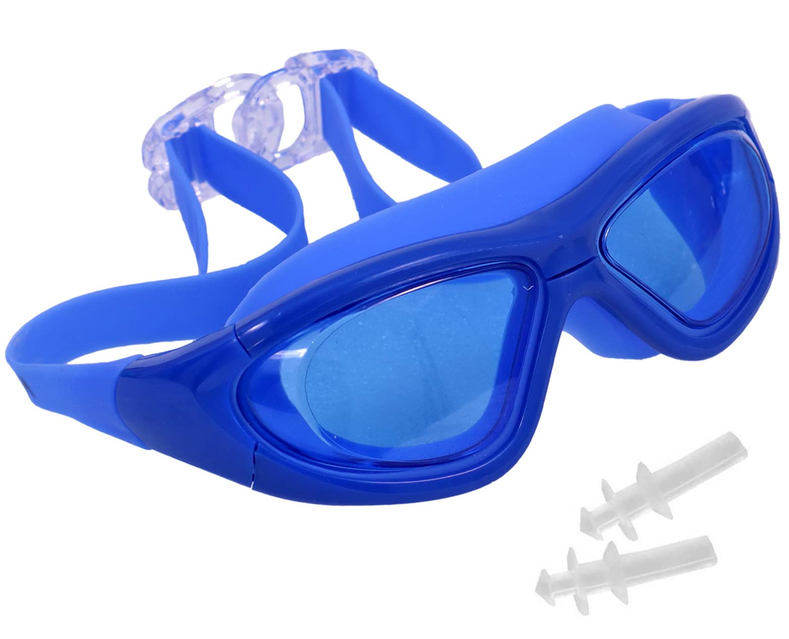 Spanker Wide View Swim Goggles with Ear Plugs, UV Protection No Leaking Anti Fog Lens Swimming Glasses for Adult Women Men and Youth,Blue SSTP (B09S9NN1DY) Amazon Price History, Amazon Price Tracker