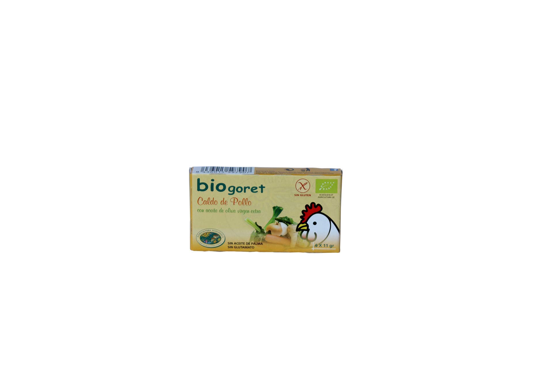 Cubitos de Caldo de Pollo Ecológicos Biogoret 6 x 11 g