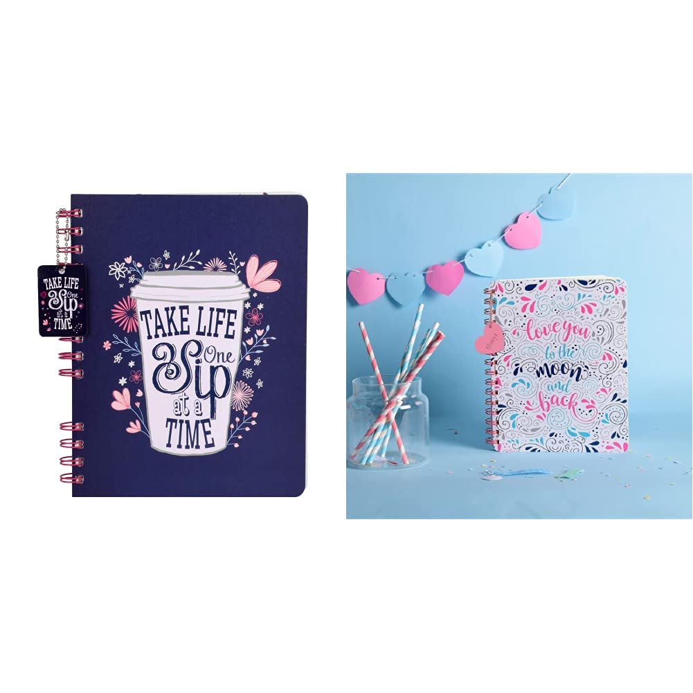 DOODLE Morning Glory A5 Size Notebook, Head Over Heels Diary Notebook - 80 GSM, Wiro Bound Diary, 192 Single Ruled Pages (B0B9497X19) Amazon Price History, Amazon Price Tracker