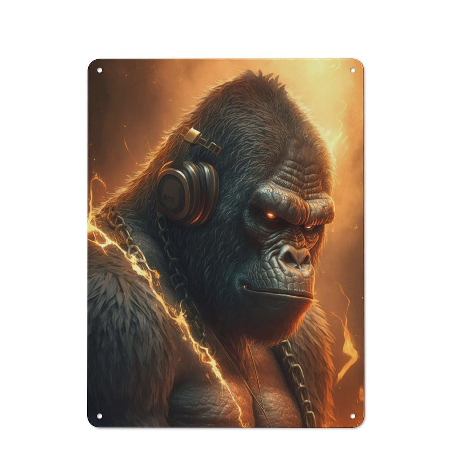 Junmoney Gorilla Producer Old Fashioned Decorative Tin Sign 40X30cm, Nostalgic Wall Art For Bedroom, Office, Home Bar Or Dining Room