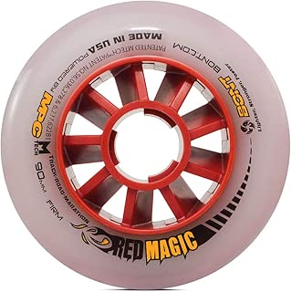 BONT Skates | Red Magic Inline Speed Skate MPC Wheels | Road or Track Skating | 90mm, 100mm 110mm | Single Wheel - coolthings.us