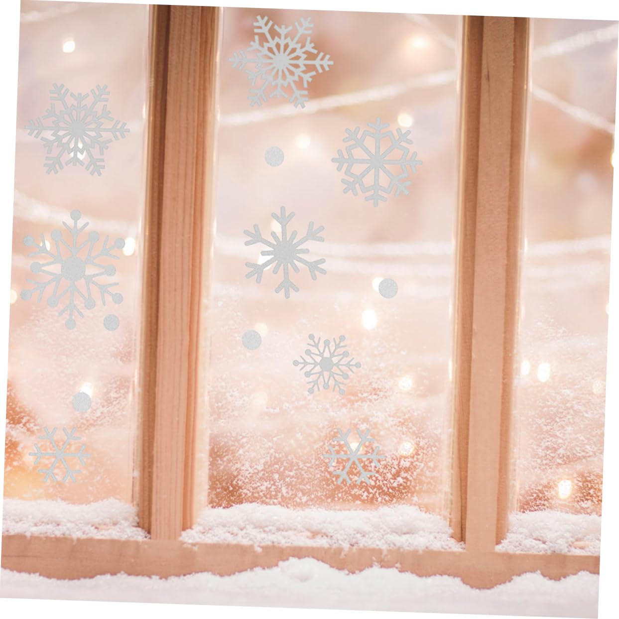 HOMSFOU 5blätter Schneeflocken Fensteraufkleber Glitzer Weihnachts Fenstersticker Bogen Klebebilder Fenster Weihnachten Weihnachtssticker Fenster Fensteraufkleber Weihnachten