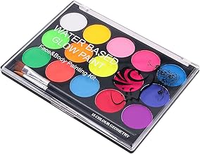 CENPEK Fluorescence Color Face Colors Ensemble De Maquillage pour Enfants pour Maquillage De Théâtre Maquillage De Carnaval 15 Couleurs Safe Body Colors