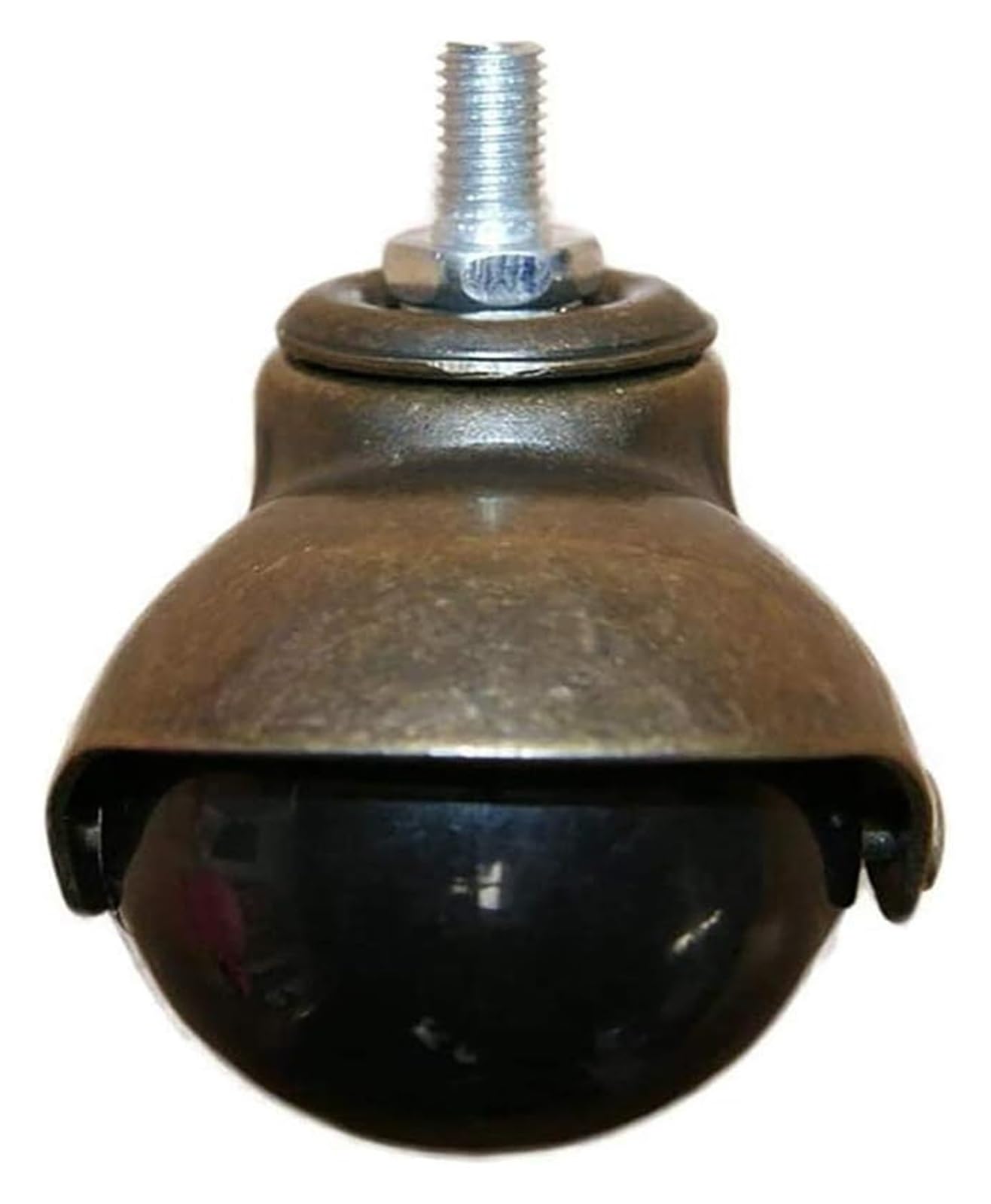 Roulettes à billes de 2 pouces, roulettes dorées antiques for meubles, roues pivotantes, établi, fixation par tige filetée M8/M10, for petit canapé, chaise de bureau(4 Pack,2in/50mmM8)