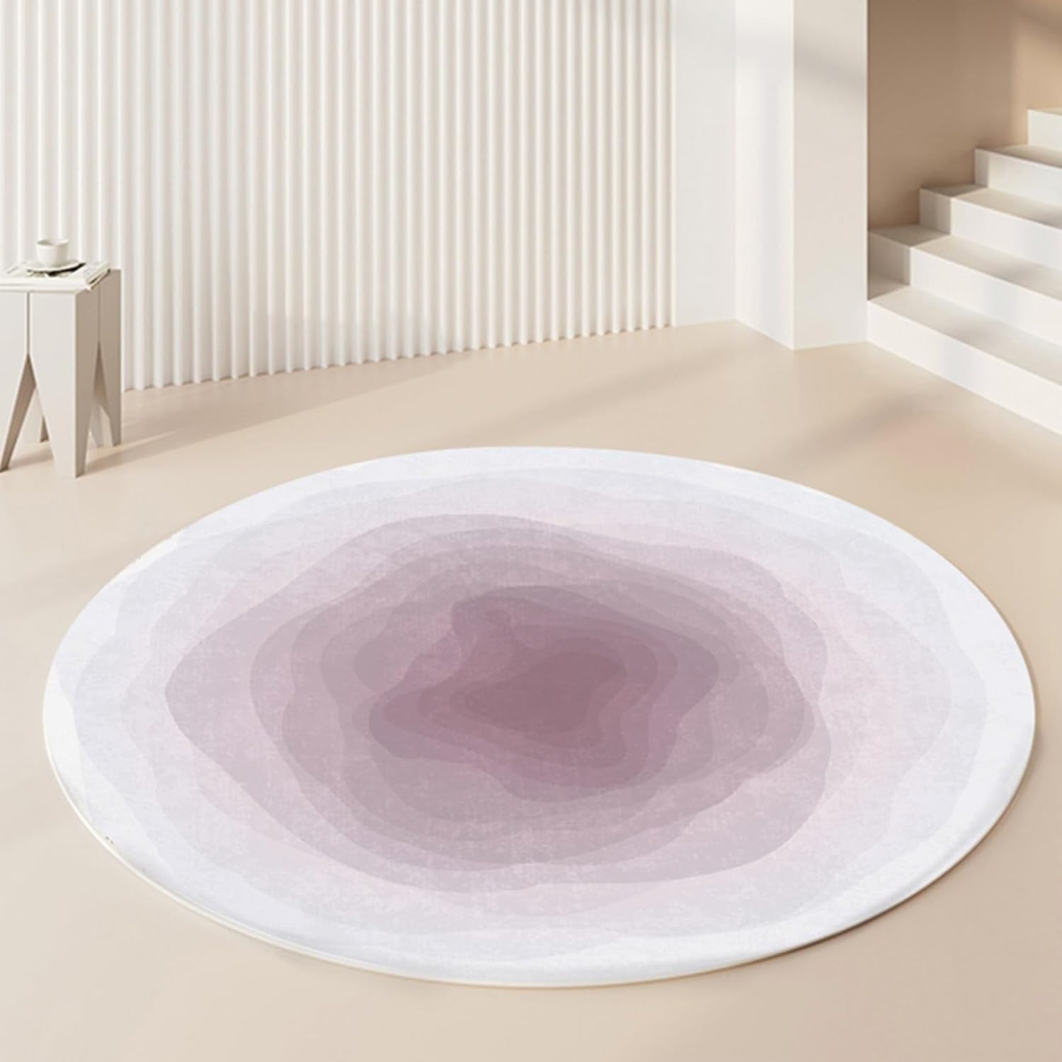 Light Luxury Carpets for Living Room Fluffy Soft Lounge Thick Gradient Round Nordic Style Bedroom Decor(100x100CM/D)