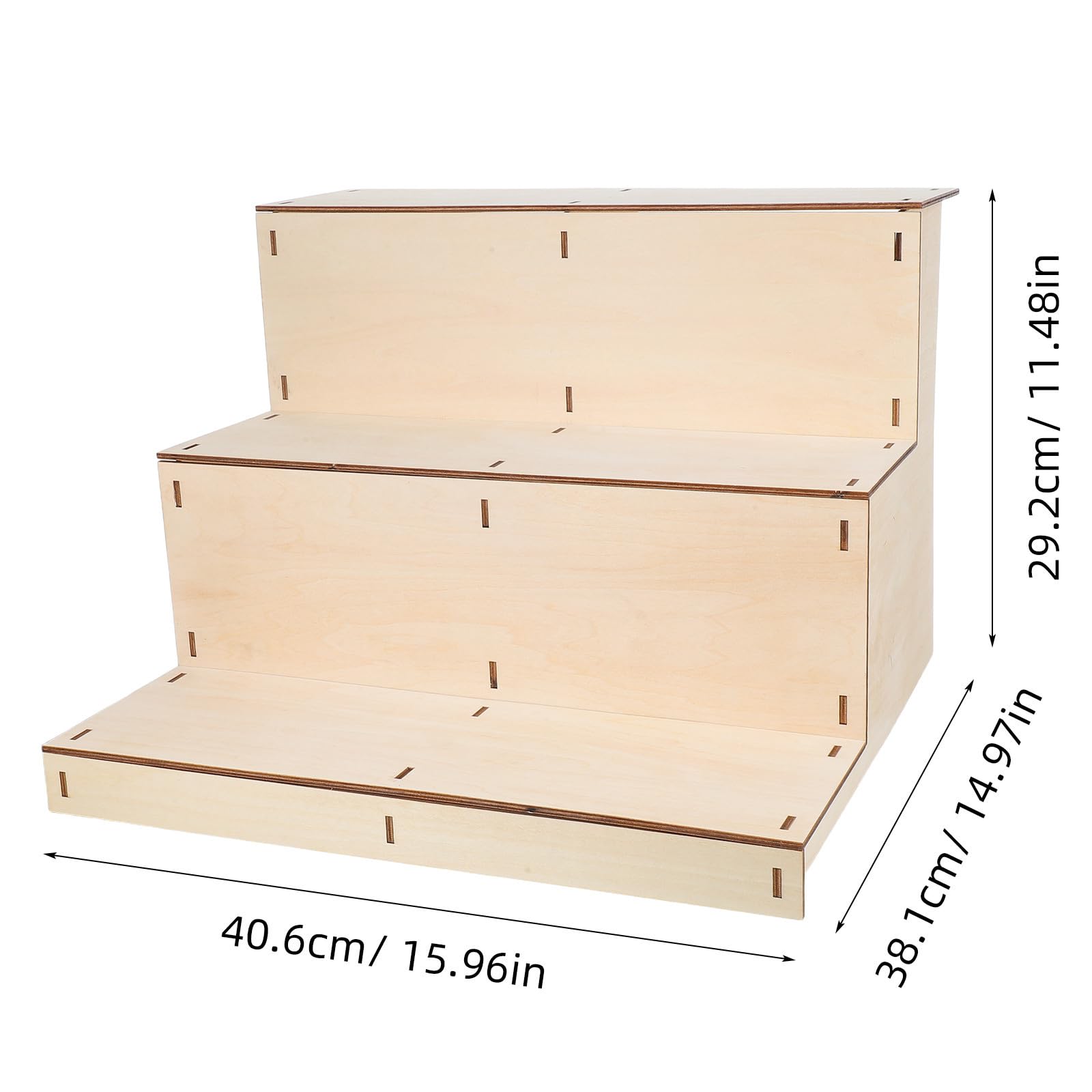 Expositor Escalonado de Madera Maciza de Varios Niveles para Exhibición