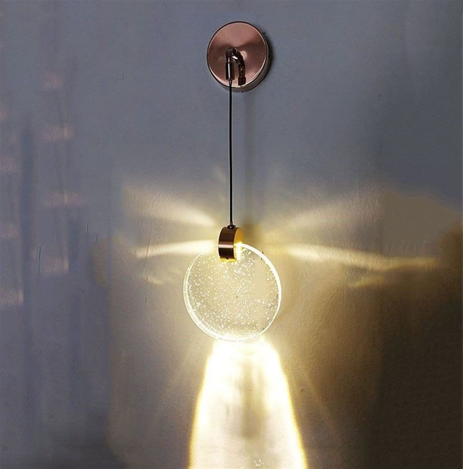 Moderna Semplice Sfera di Cristallo LED Lampada da Parete Soggiorno Camera Letto Comodino Decorazione della Stanza | S,Trichromatic