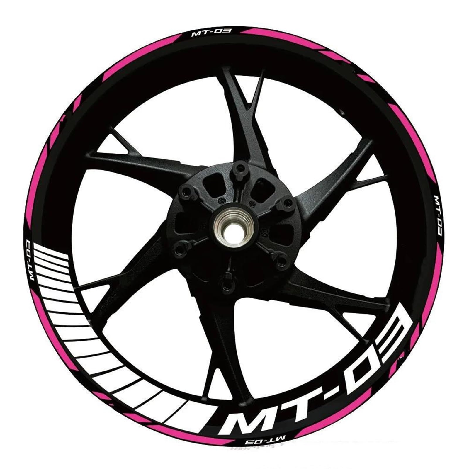 Piwine Style 2 Stickers Motorcycle Wheel Stickers Reflective Decorative Rim For Yamaha Mt-03 Mt 03 Mt03 2020-2022(Style 2)