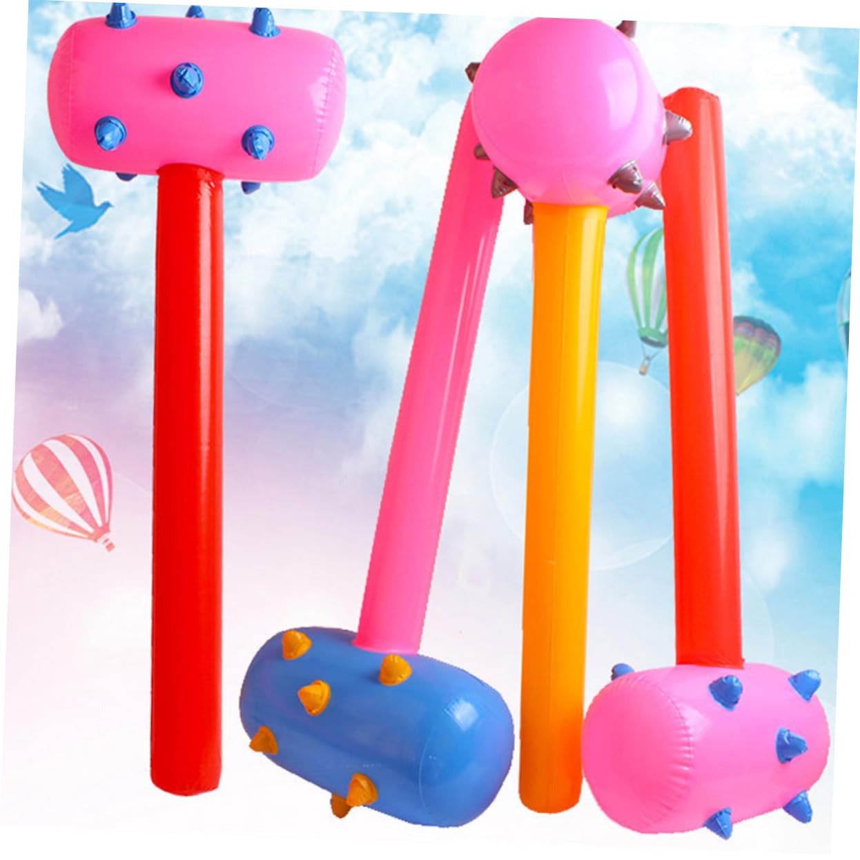 Garneck 2pcs Inflatable Hammers Pvc Boys and Girls Toy Hammering Pounding Toys Gavel for Parties