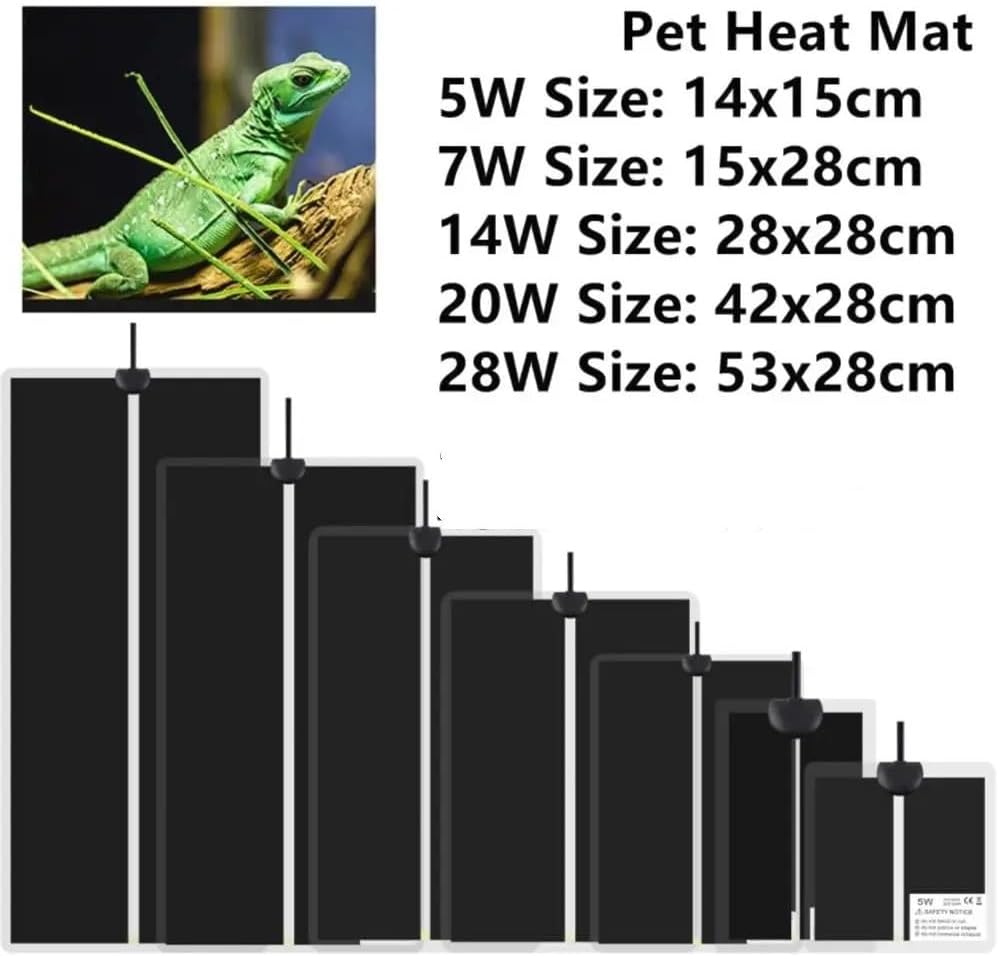 Heat Mat for Plants Seedling Heat Mat Anti-Cold Germination Propagation Warm Pad with Temperature Controller Plant Flower Plant Warm Mat(7W 15x28cm)