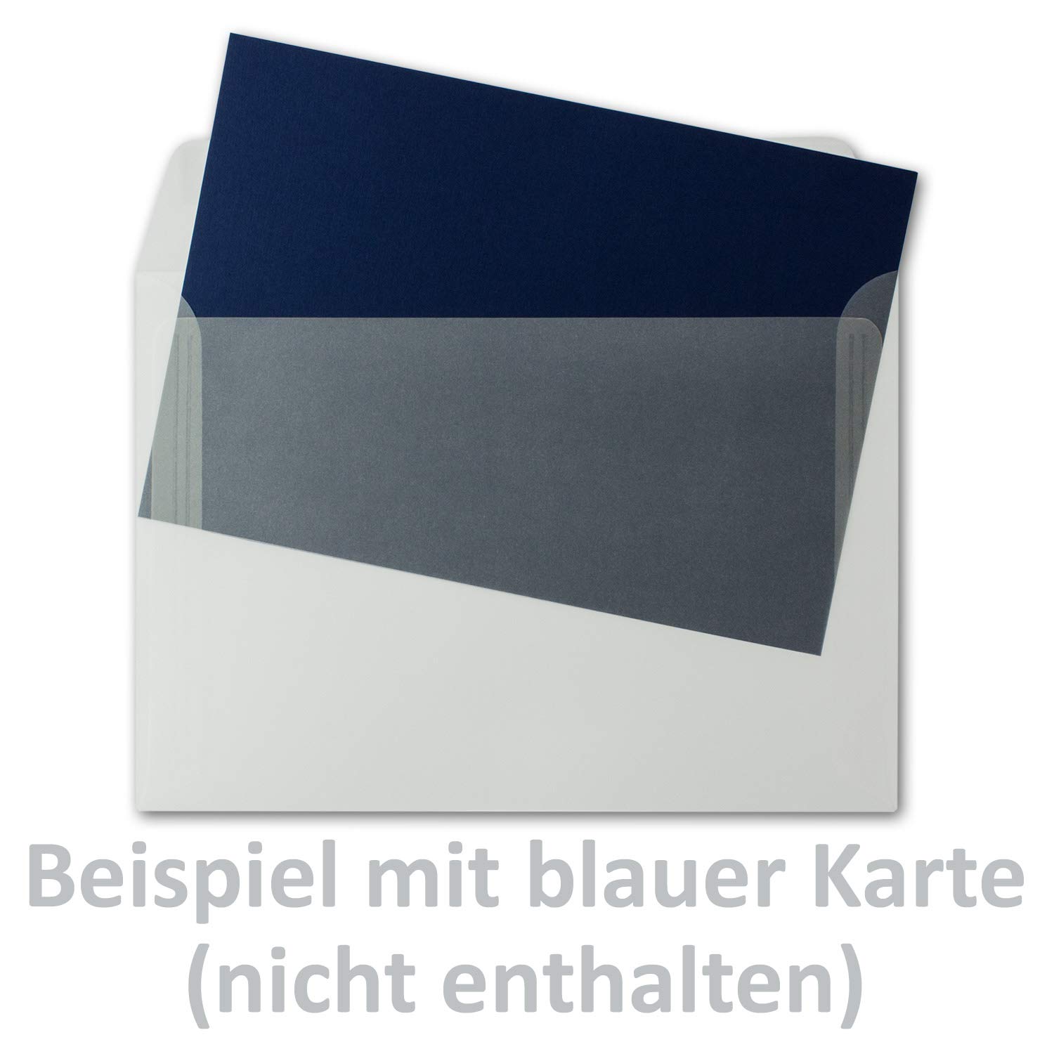 500x Enveloppes à lettres DIN C5 - 162 x 229 mm - Transparent - Blanc - Adhésive - Qualité Premium - 92 g/m² - 16,2 x 22,9 cm - Pochettes transparentes - GUSTAV NEUSER