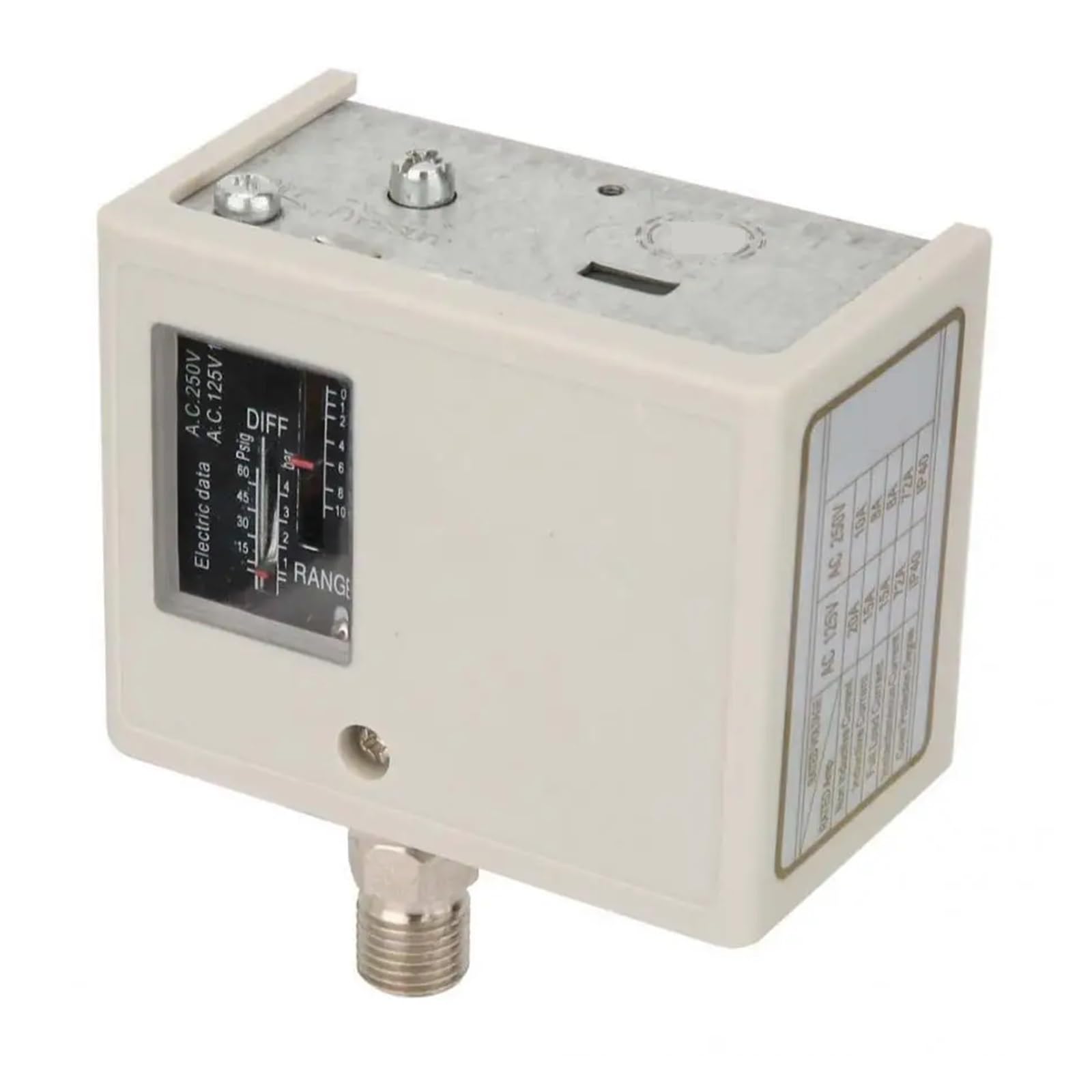 Interruptor de Control de presión electrónico de 1/4 de Pulgada, Interruptor de presión del Controlador de presión