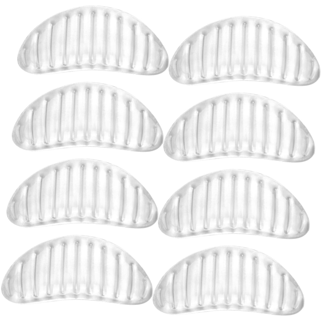 TOVINANNA Flat Foot Gel Pads Arch Support Inserts for Men Women 4 Pairs Arch Inserts Non Slip Stripes