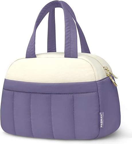 Miniatura 9 de Bolsa tote de almuerzo para mujeres, bolsa para laptop de 15.6 pulgadas con compartimento aislado para el almuerzo, tote de trabajo grande acolchado