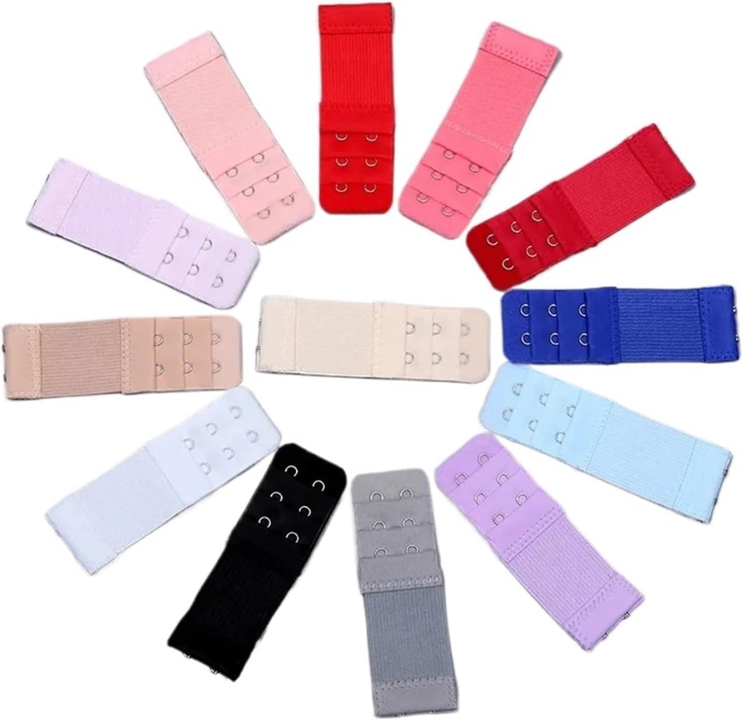 Bra Extender, Bra Extenders 30Pc 12 Colors Women Strap Extender 3 Rows 2 Hooks Clasp
