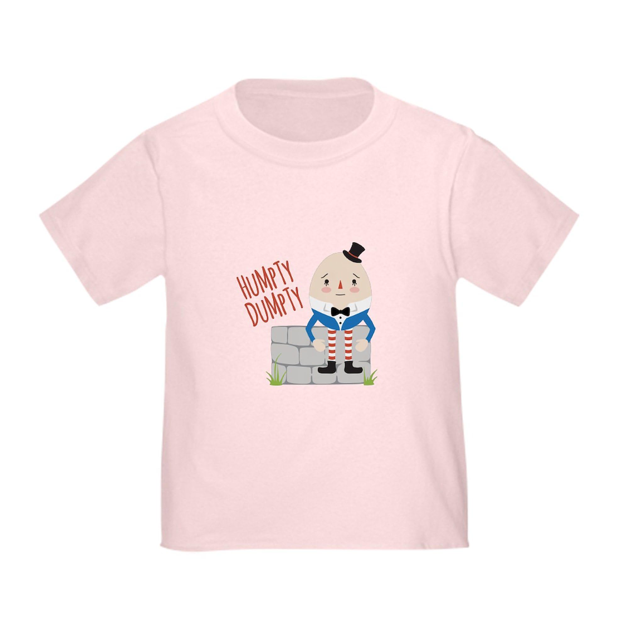 CafePress Humpty Dumpty T Shirt Toddler Graphic Tee, 100% Cotton Pink