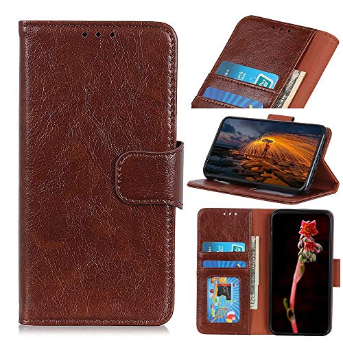 Wuzixi Funda para Nokia 1.3. Ranuras para Tarjetas, PU Cuero Flip Folio Carcasa, con Soporte Plegable Apto para Nokia 1.3 Smartphone.Marrón
