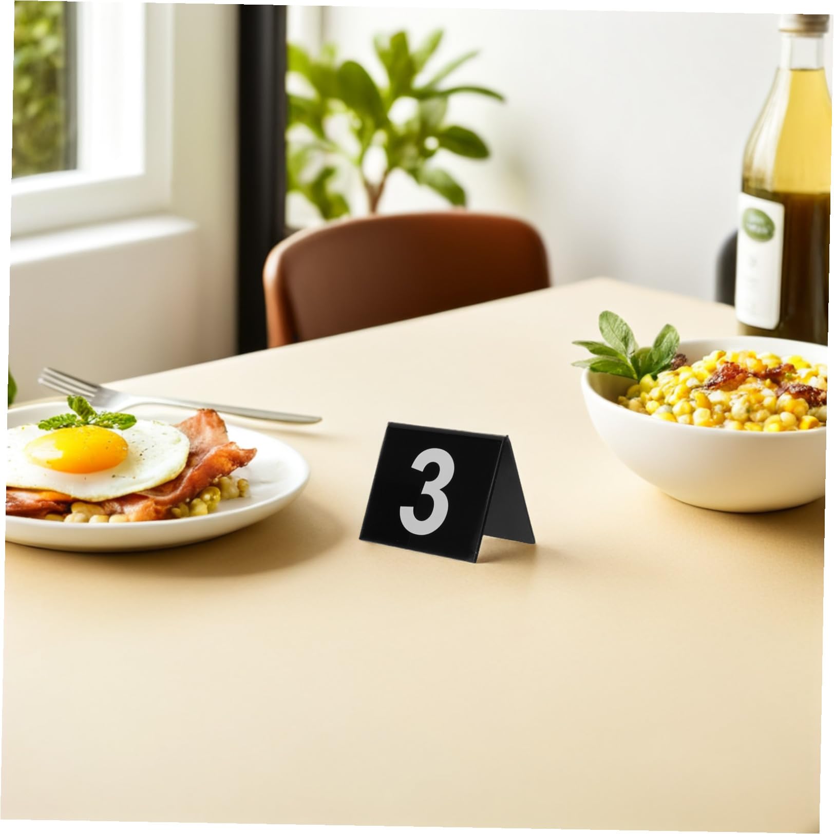 Sosoport Números de Mesa de Acrílico 1-50 Base en V para Mesa