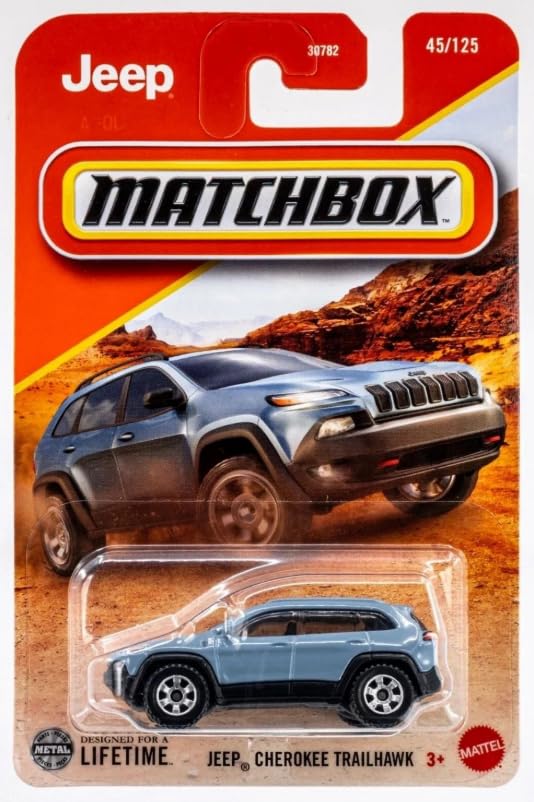 Matchbox Jeep Cherokee Trailhawk Azul 1:64 miniatura 1