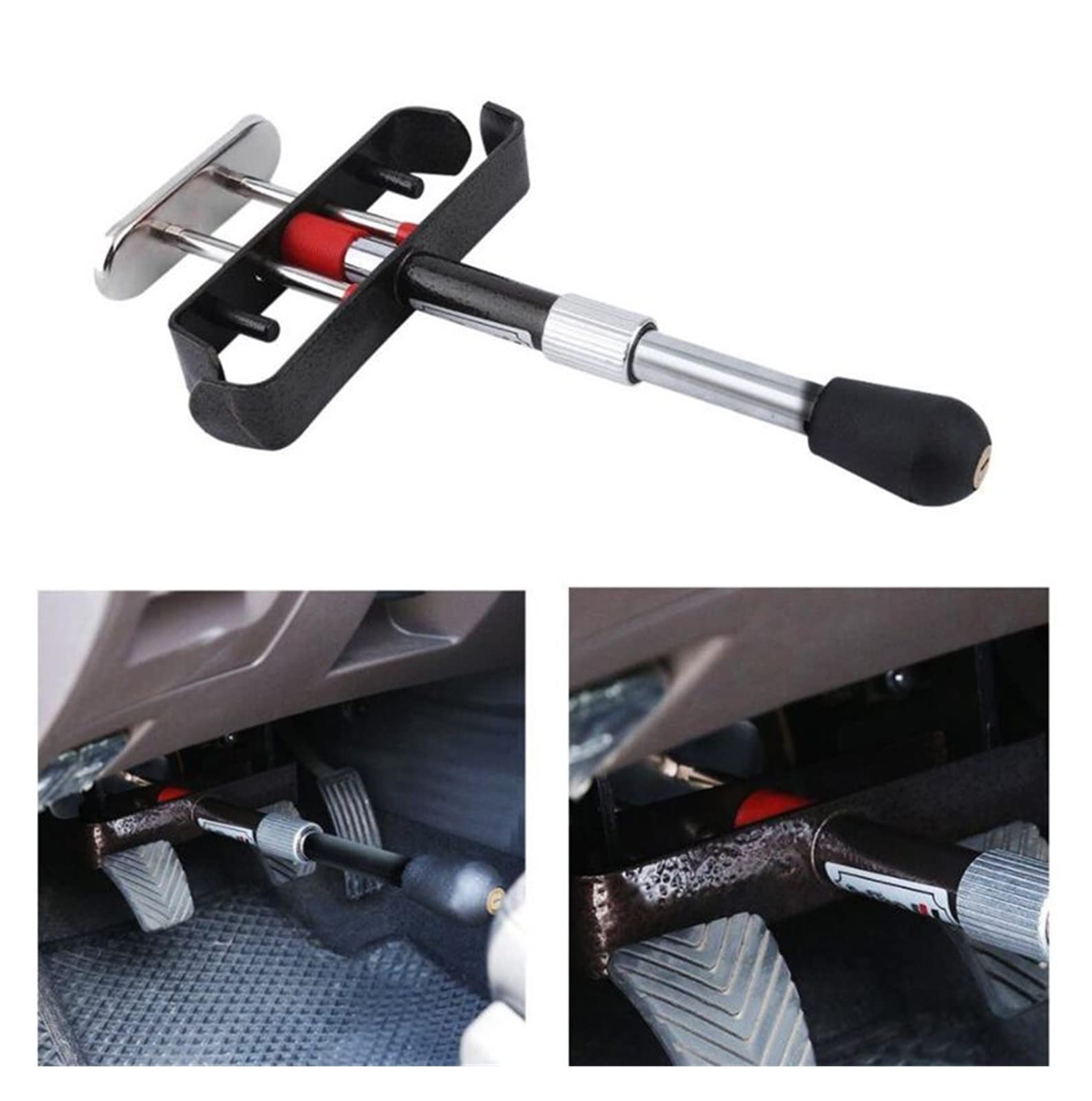 1 PC Cerradura de embrague Pedal multiusos Bloqueo de protección contra robo de seguridad Herramienta de bloqueo a/;n;/ti-robo Strongado Freno de freno Cerradura de pedal de embrague