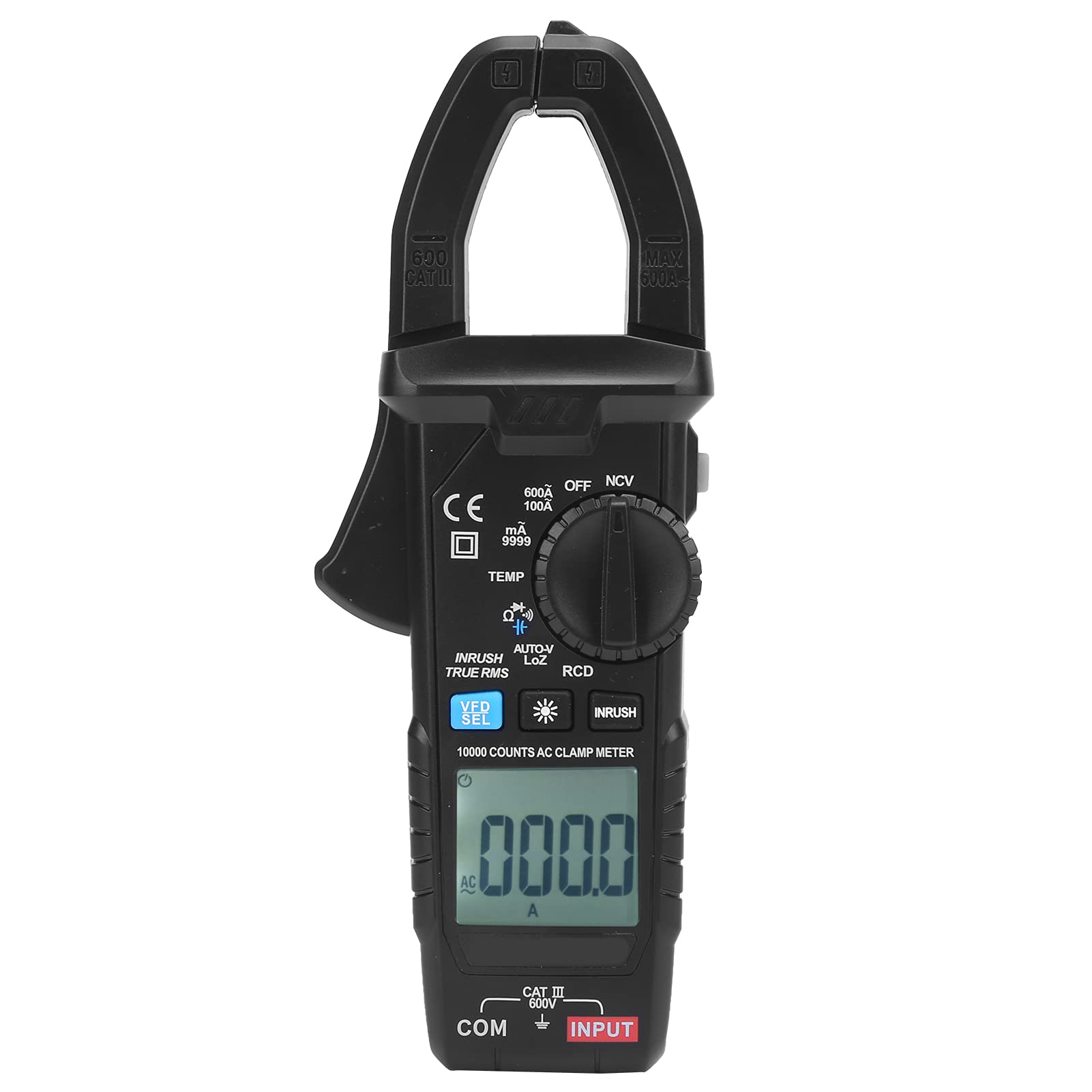 Digitales Zangenmessgerät, True RMS-Tester für Elektrikerbedarf, LCD-Display, Tragbares Multimeter Zur Spannungs- und Strommessung