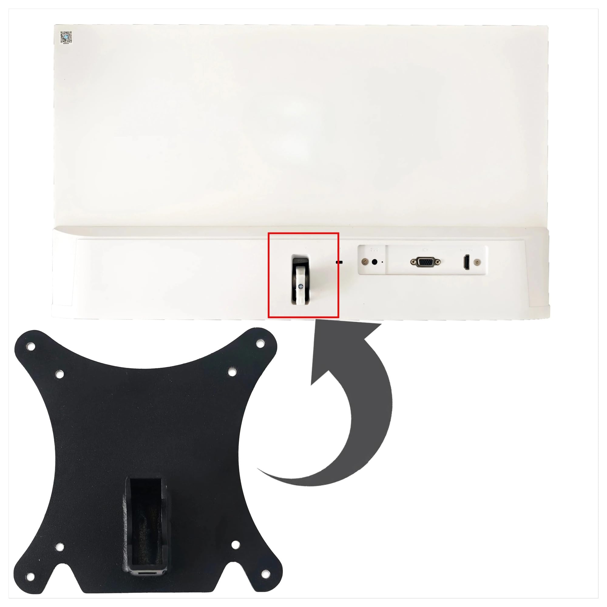 Adaptador De Montaje VESA, Compatible Con HP, Serie M 27 31,5 Pulgadas M27f M27fd M27fq M27fw M27fwa M32f FHD Soporte For Monitor Soportes Accesorios De Soporte For Brazo