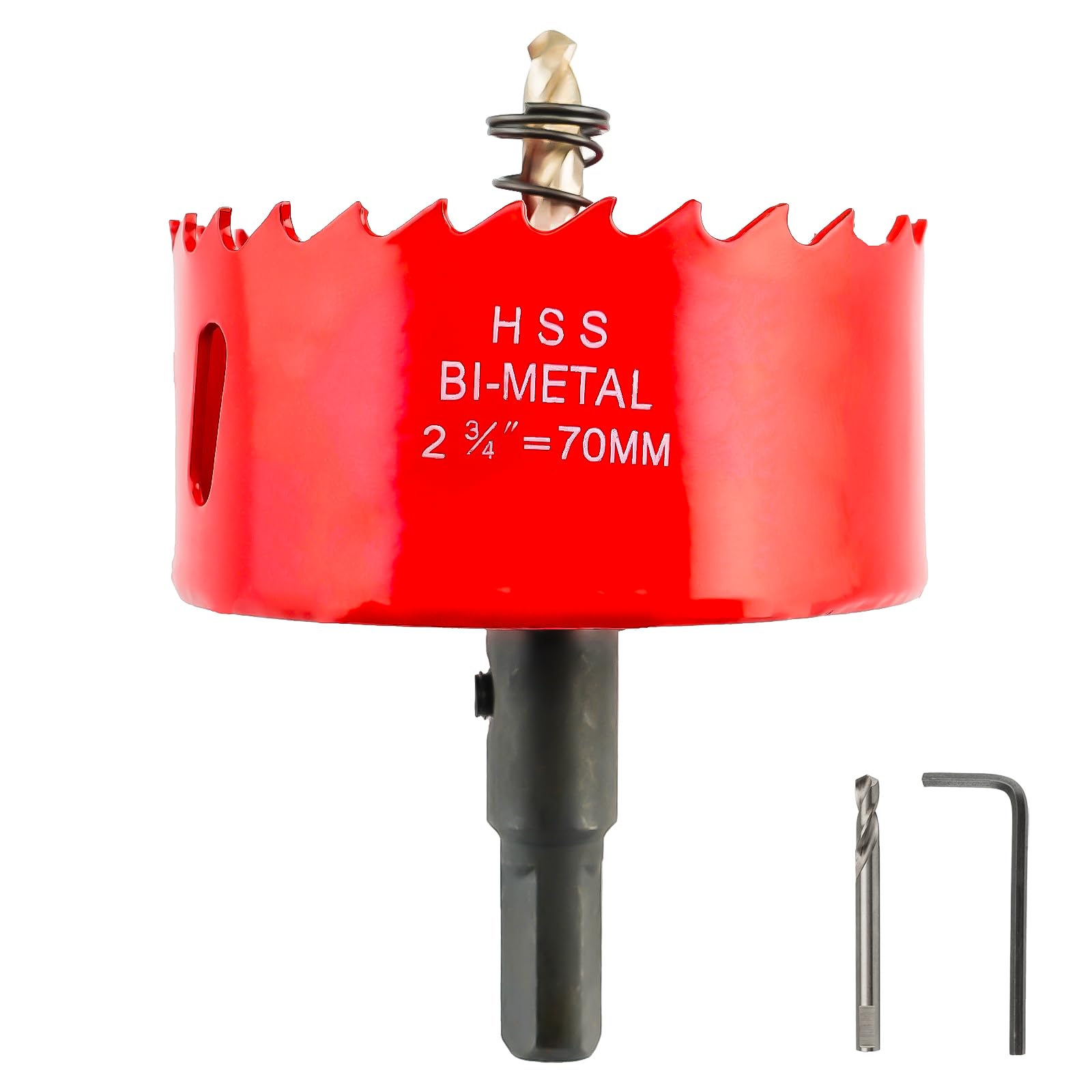 Orialvenka Hole Saw 2-3/4 Inch(70mm) for Wood, Plastic Board, Ceiling,Drywall, and Metal Sheet - HSS Bi-Metal Hole Cutter with Pilot Drill Bit