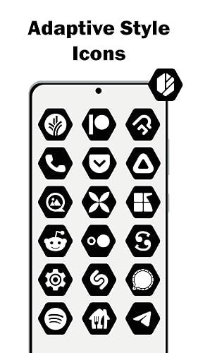 Hexagon Black - Icon Pack