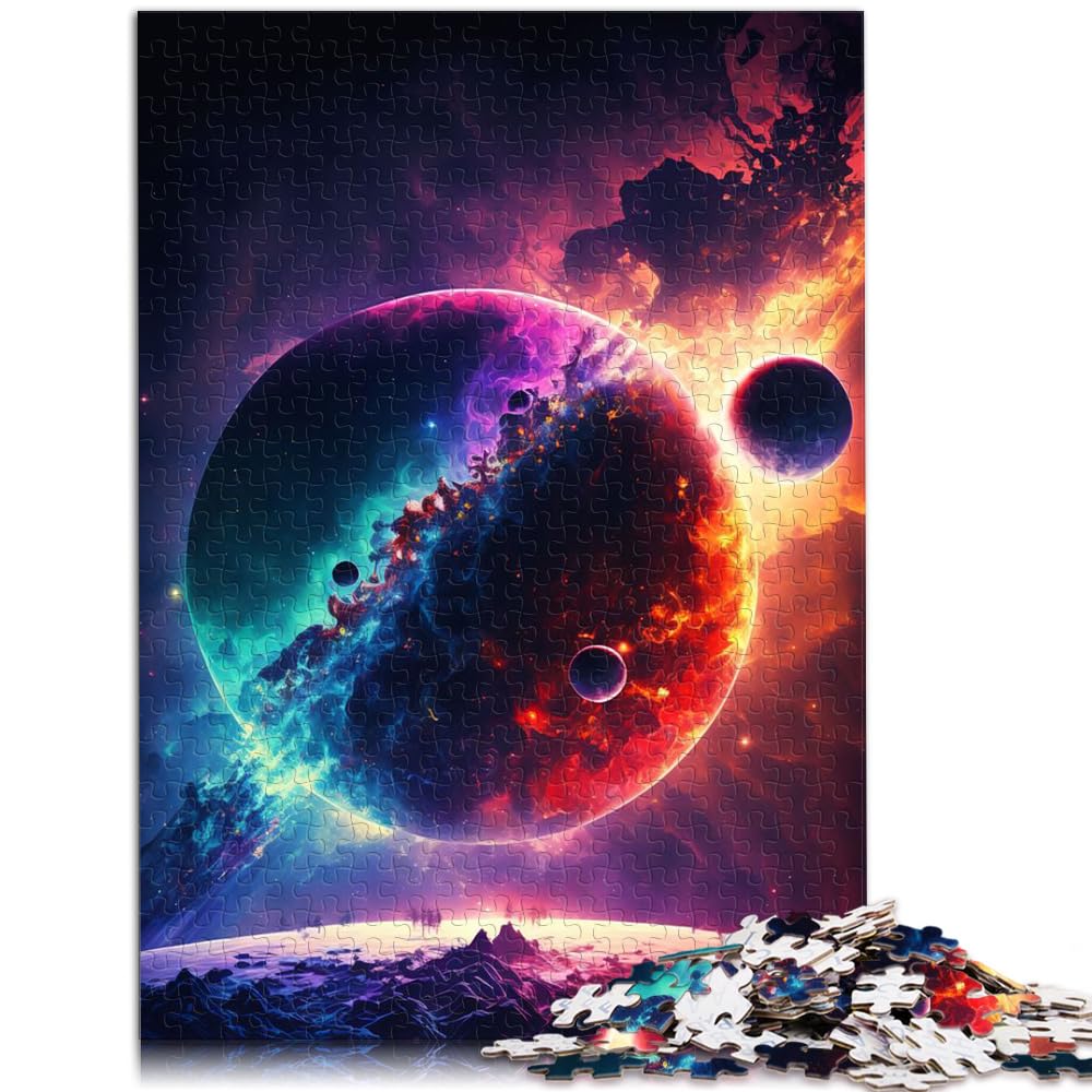 Jigsaw Puzzles for Adult Collapsion of Planets 1000 piece jigsaw puzzle for adults for Adults & Kids Age 12 Years Up Cardboard puzzles great Size: 26x38cm