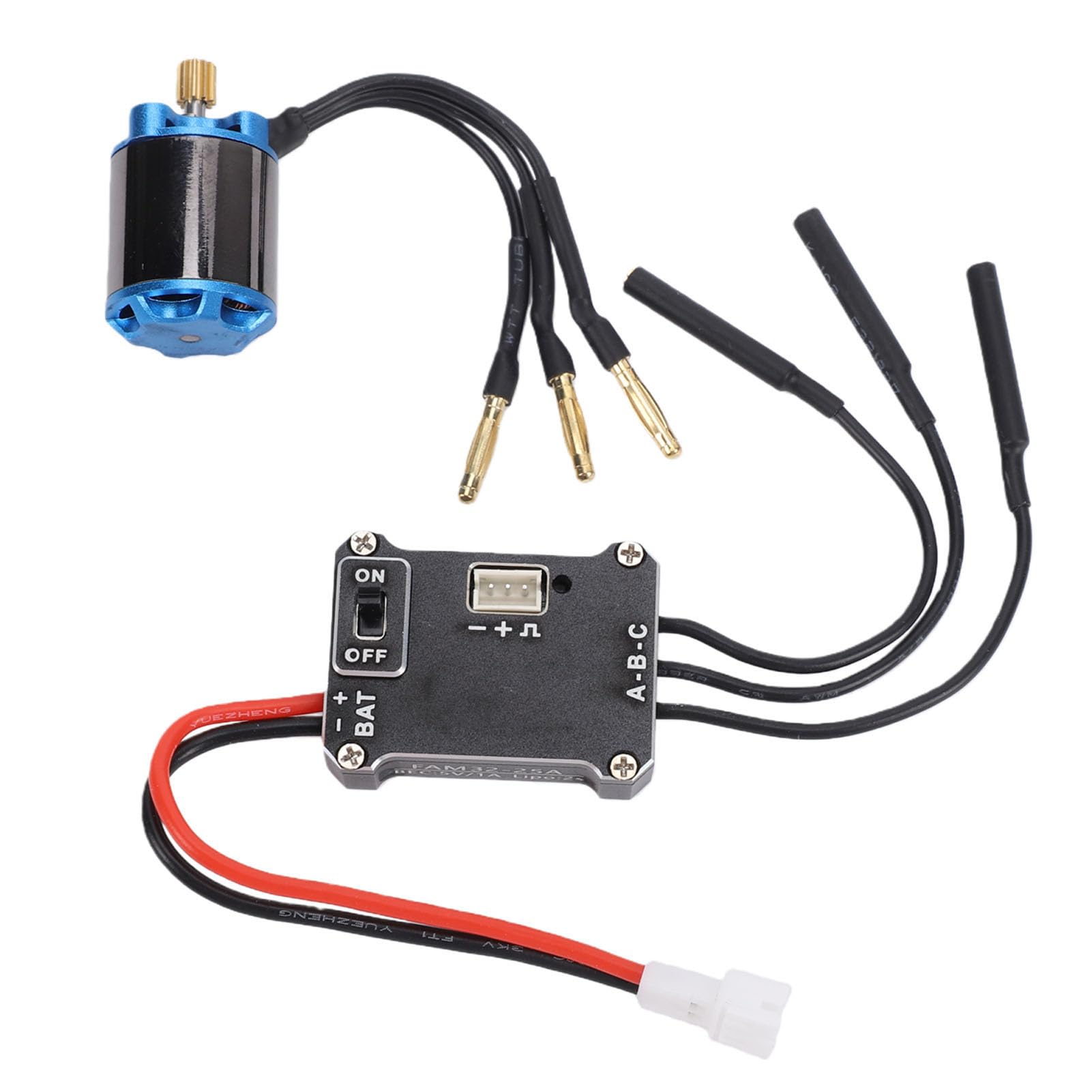 Zestaw RC Brushless Silnik i Regulator, 5000KV 25A ESC, do Modeli RC | Zestaw ESC do silnika gąsienicowego RC, z bezczujnikowym silnikiem bezszczotkowym, do SCX30 1/30