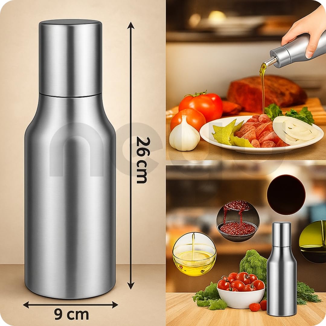 NEYU Premium Stainless Steel Oil Dispenser 1 Litre – Kitchen Oil Container with Easy Pour Spout - Image 7 thumbnail