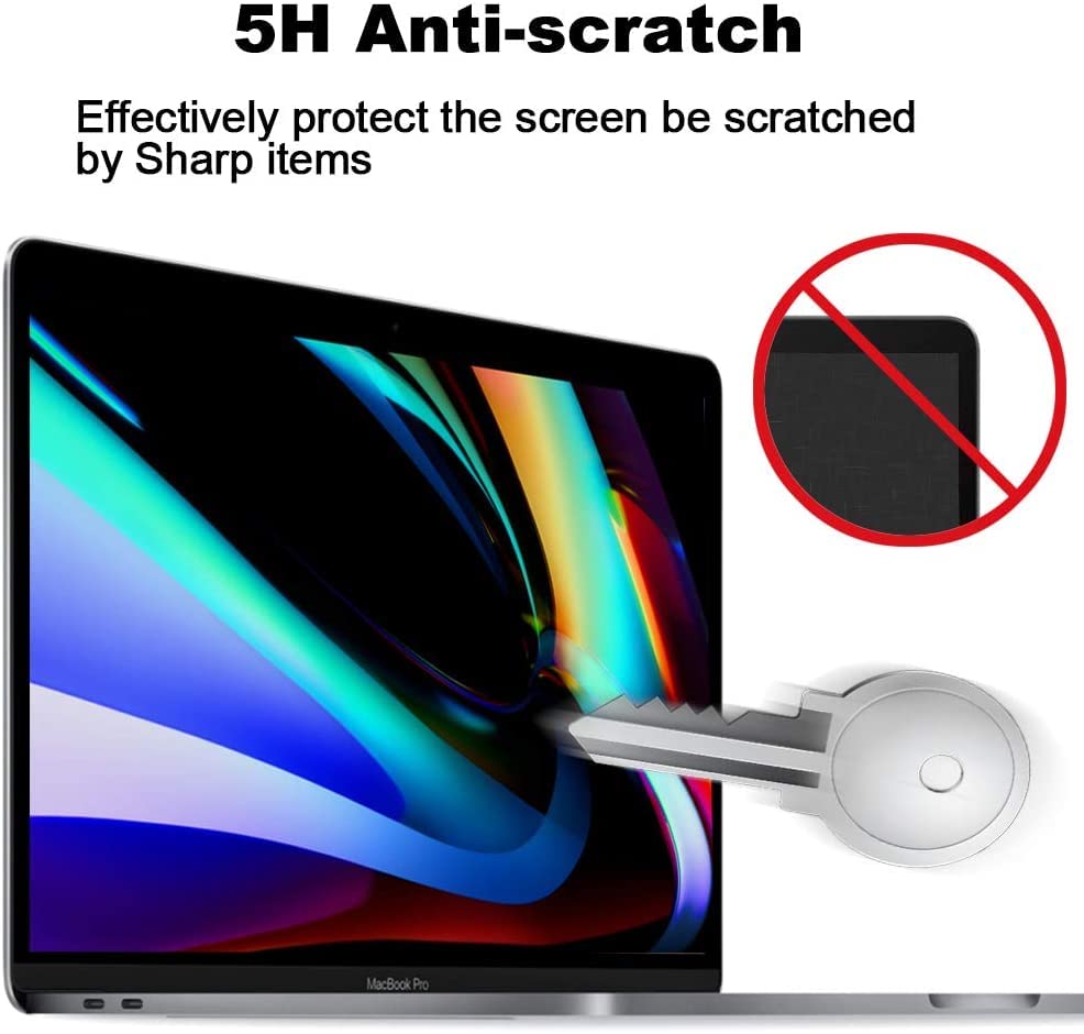Image of OJOS Screen Protector Compatible with MacBook Pro 16 inch 2021 2022 2023 MacBook Pro 16.2 Inch M1 /M2 Pro or M1 /M2 Max A2485 /A2780 with Touch Bar Touch ID, Ultra-Low Reflection Filter (Clear, Glossy Finish)