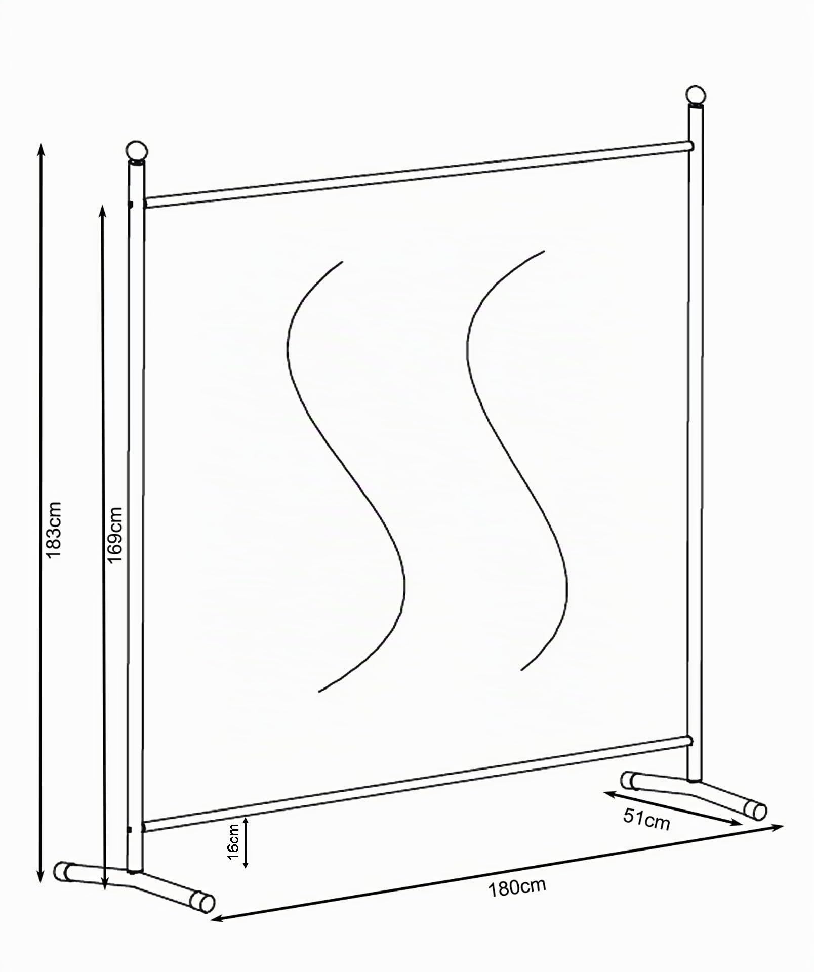 QUICK STAR Paravento da Giardino 180 x 178 cm Divisorio in Tessuto Balcone Protezione della Privacy Bianco