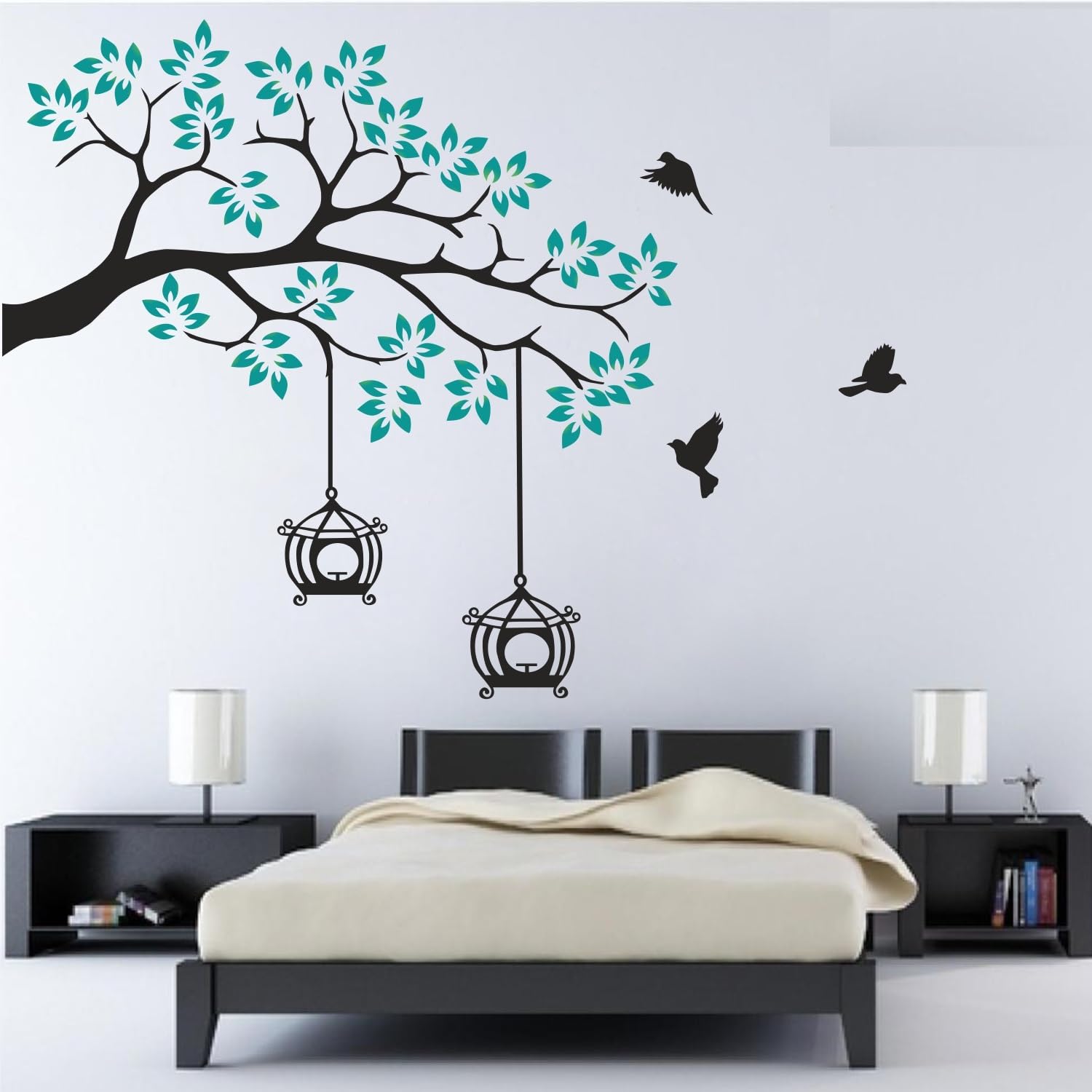 DK Decor Trending Sea Green Birds Flying, Nest and Tree Printed Wall Sticker for Bedroom, Living Room (B0CJY9KGCS) Amazon Price History, Amazon Price Tracker