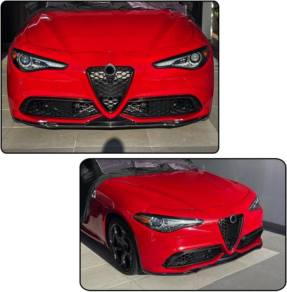 Fog Light Cover Splitter Canard for Alfa Romeo Giulia Sport 2015-2021 Front Bumper Front Headlight Covers Eyelids Eyebrows