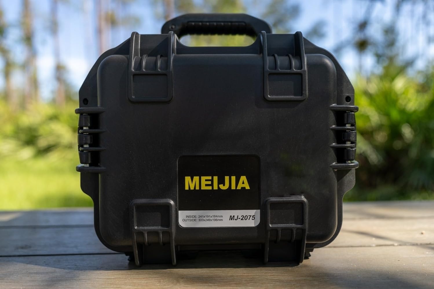 MEIJIA Premium Waterproof Hard Compact Camera Case with customizable fit foam,Full Protection with Light&Convenient Design,11.8"x9.82"x7.75",Elegant Black - Image 7