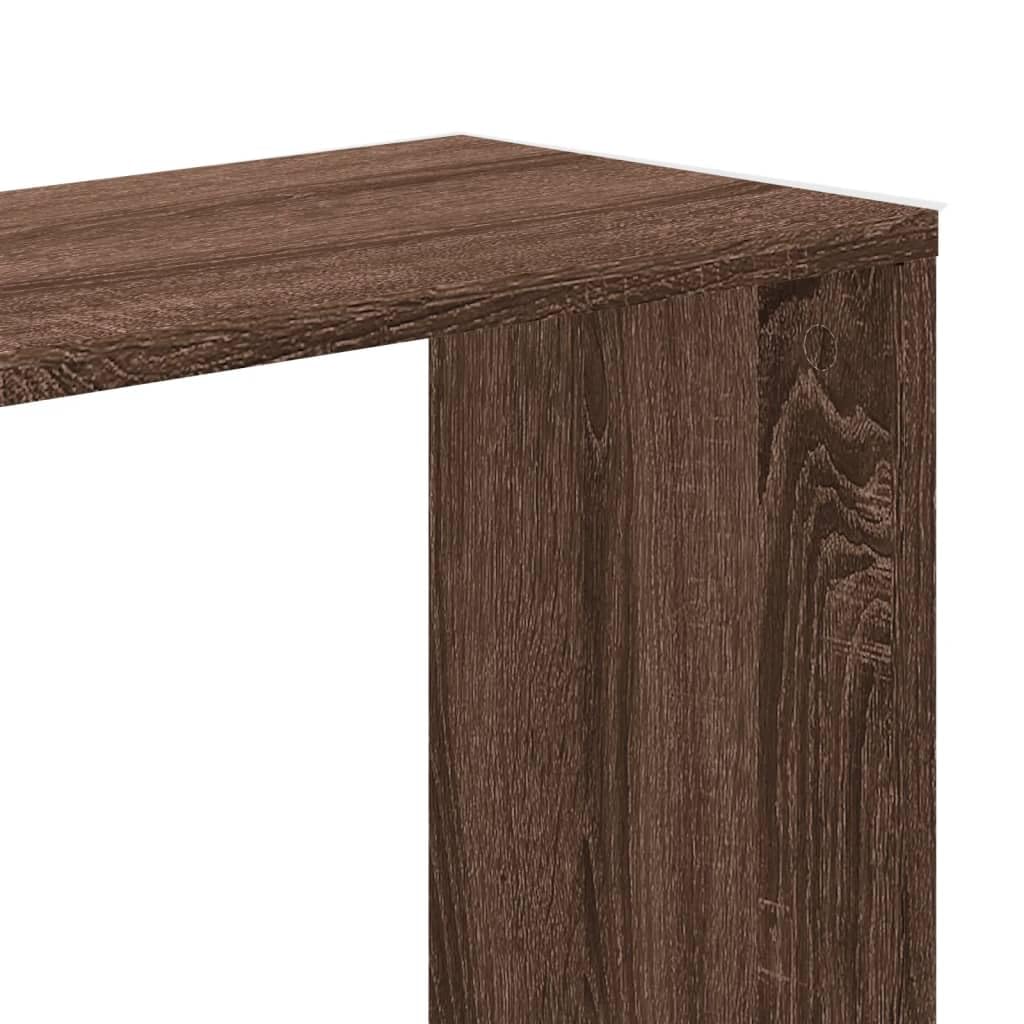 Bücherregal 5 Böden Braun Eichen-Optik Holzwerkstoff 45 x 23,5 x 162,5 cm für Bücher Akten Ordner, als Standregal und Raumteiler mit Stauraum