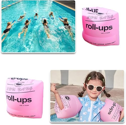 Miniatura 6 de 2 brazaletes inflables de natación, flotadores de brazo de natación gruesos, flotadores de brazo de piscina para niños, bandas de natación para