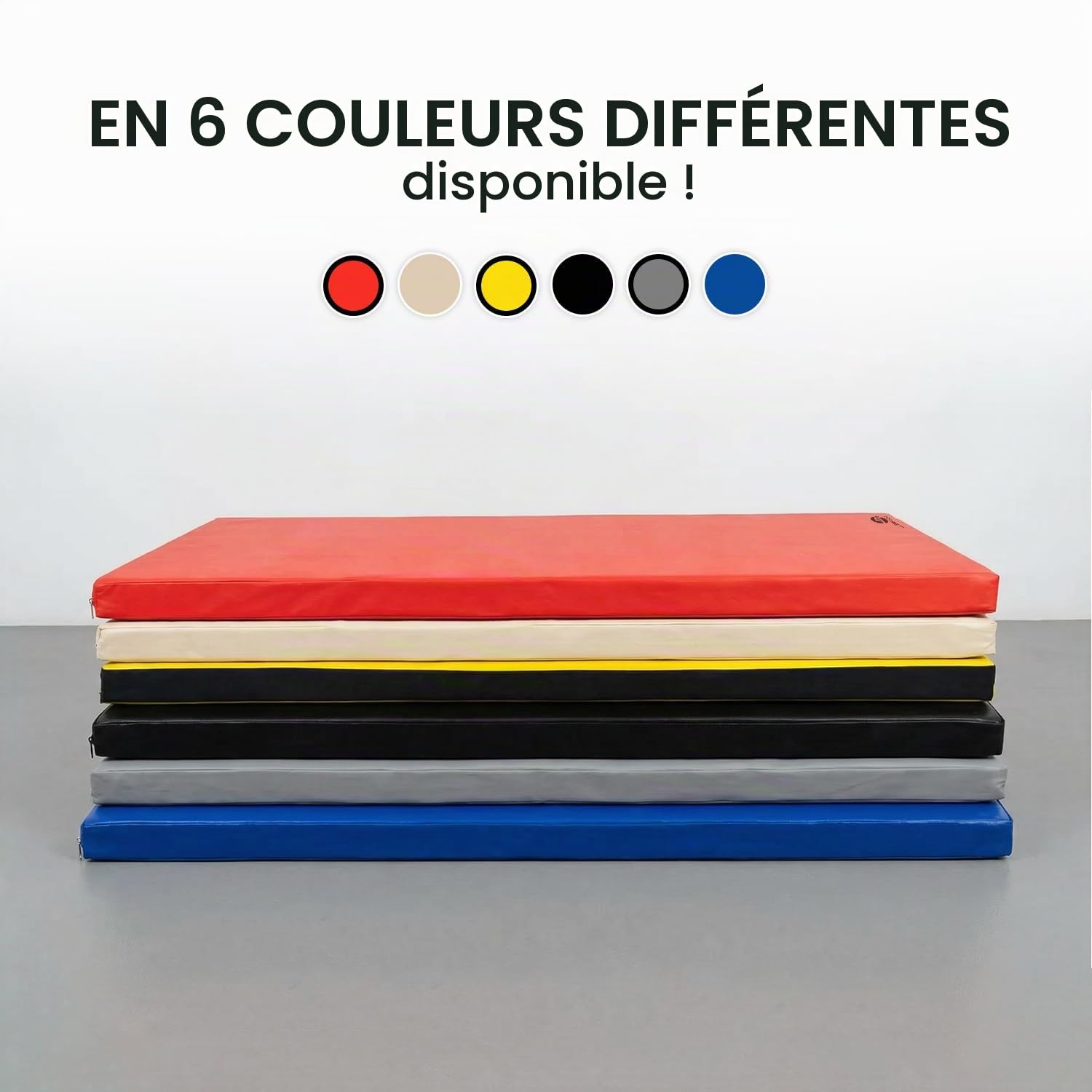 Jeflex - Matelas gymnastique 200 x 100 x 8 cm fabriqué en Allemagne/Tatami judo portable/matelas pliable peu encombrant et tapis de yoga/tapis de gym enfant pour chambre d'enfant