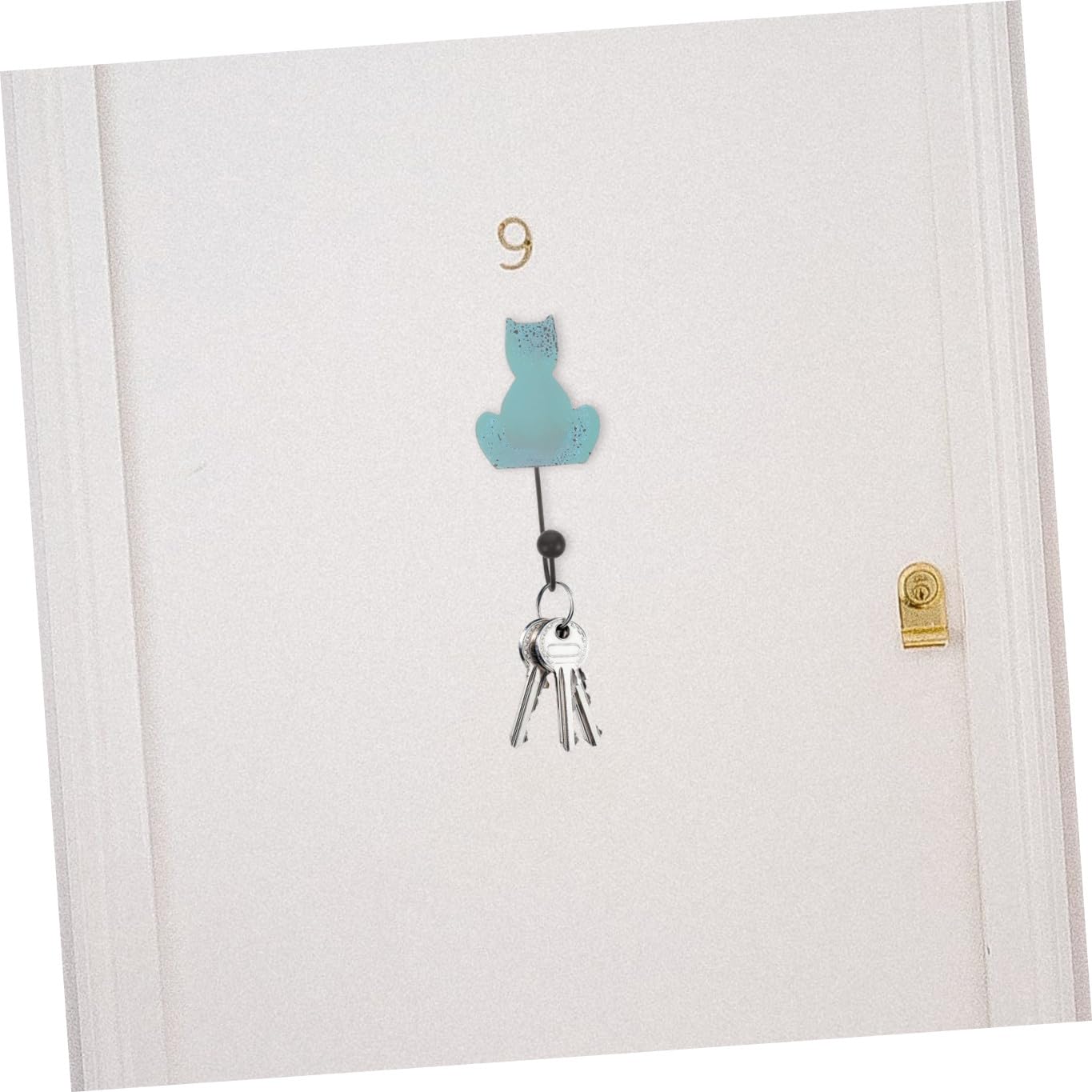 SHINEOFI Ganchos De Toalla De Baño Percheros Ganchos Para Abrigos De Gato Colgante Encima Linda Decoración De La Habitación Estante Manos Percha Gancho De Hierro 4 Piezas X 4