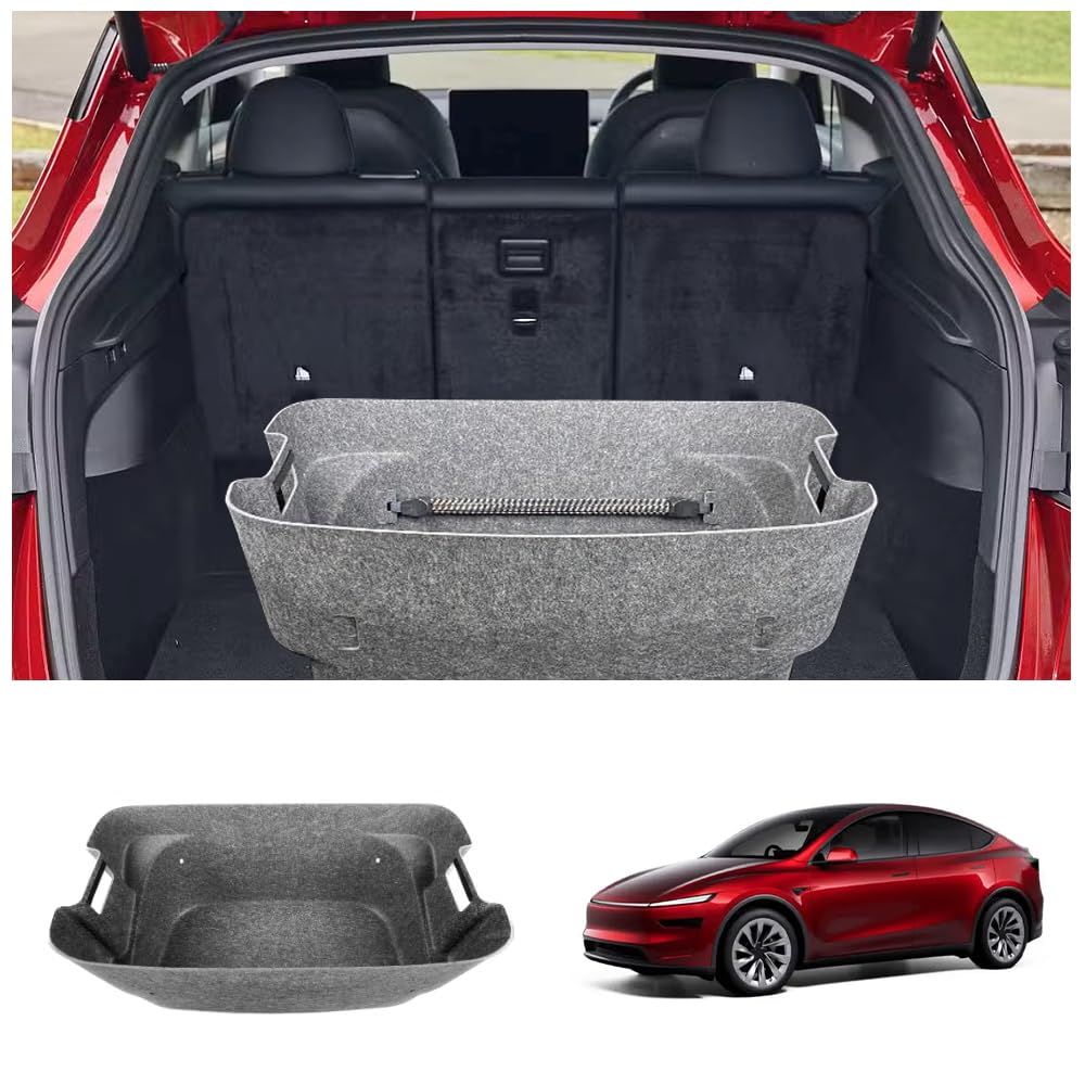 VLOX Tesla Model Y Juniper Kofferraum-Organizer Aufbewahrungsbox – Passgenau für Model Y 2025, 105L Kapazität Auto-Aufbewahrungsbox mit 4 Schlaufen für Gurte – Praktisches Tesla Model Y Zubehör