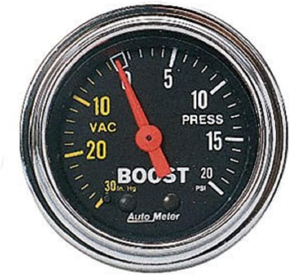 Auto Meter 2401 Traditional Chrome Mechanical Boost/Vacuum Gauge